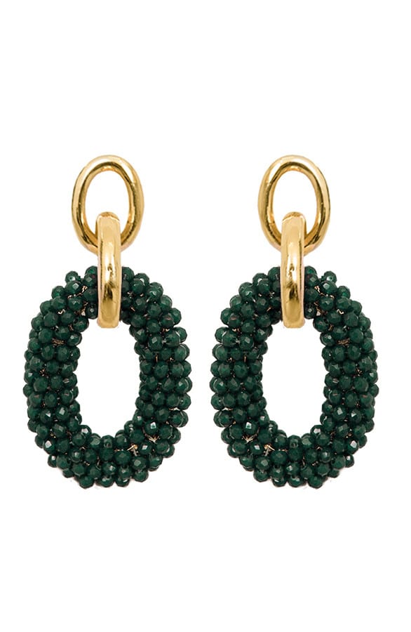 Oval Luxury Oorbellen Smaragdgroen – shoparchief, foto 1