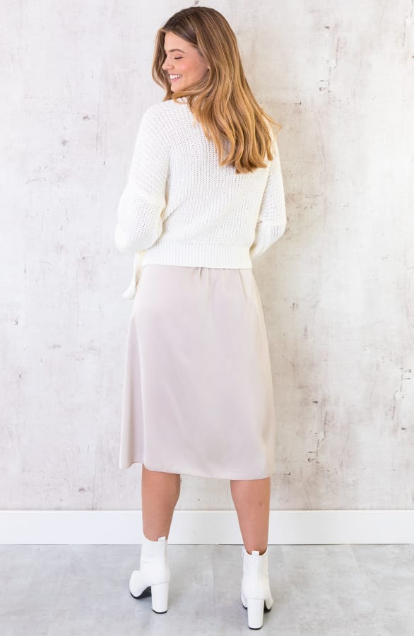 Satijnen Rok Beige – shoparchief, foto 4