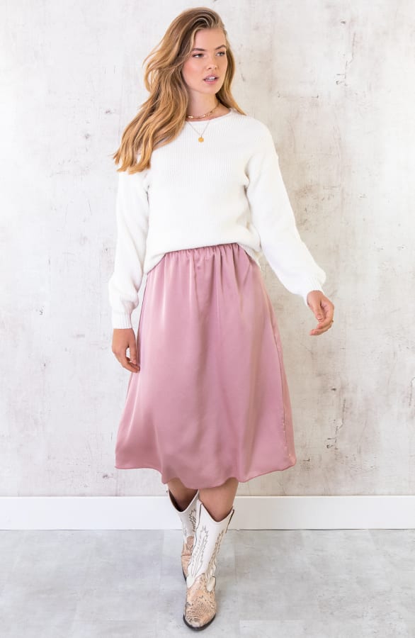 Satijnen Rok Roze – shoparchief, foto 2