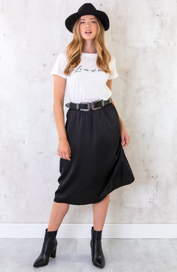 Satijnen Rok Zwart – shoparchief, foto 5