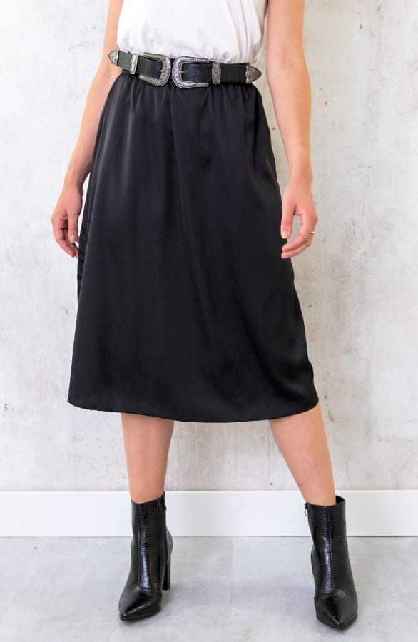 Satijnen Rok Zwart – shoparchief, foto 1