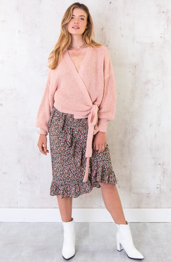 Bloemenprint Midi Rok – shoparchief, foto 1