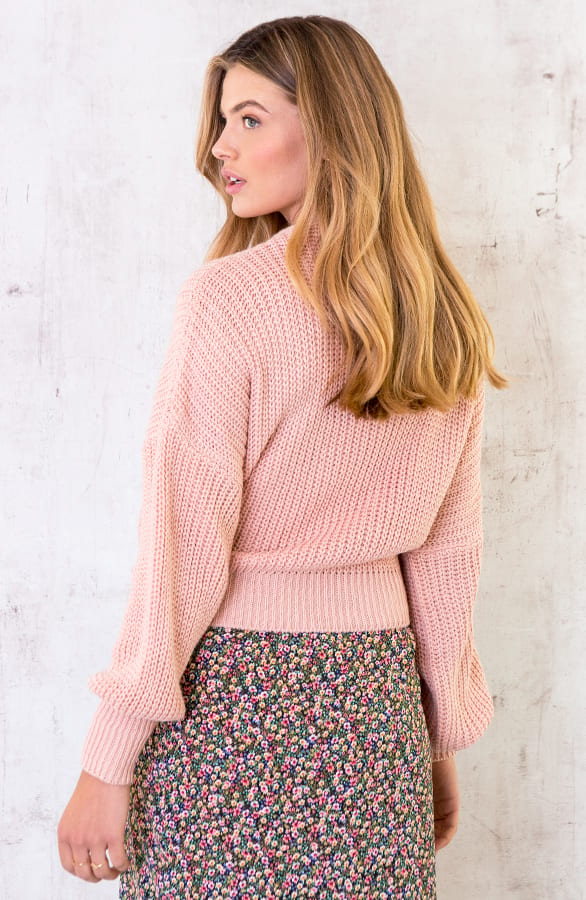 Strik Vest Gebreid Roze – shoparchief, foto 5