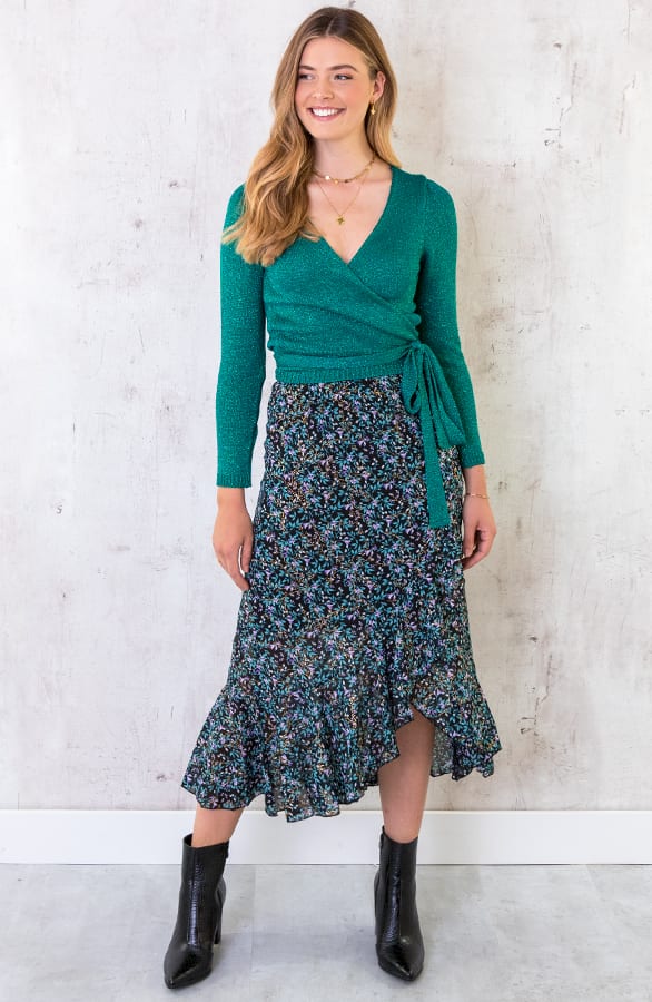 Strik Vest Lurex Turquoise – shoparchief, foto 6