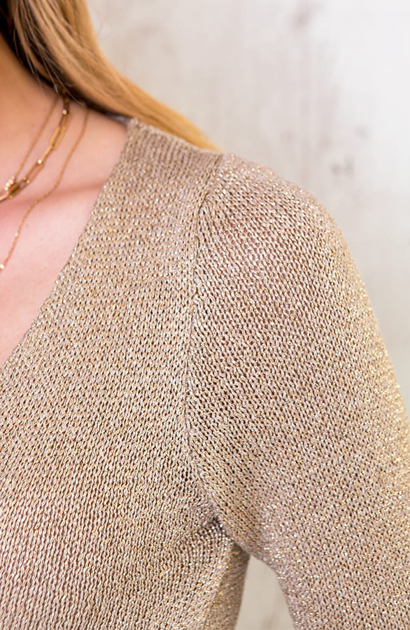 Strik Vest Lurex Goud – shoparchief, foto 5