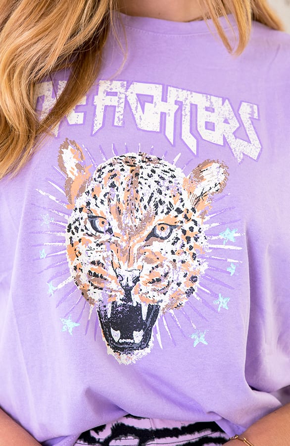 Tijger Top Met Schoudervulling Lila – shoparchief, foto 4