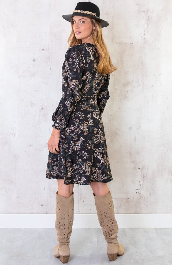 Wikkeljurk Met Bloemen Zwart – shoparchief, foto 4