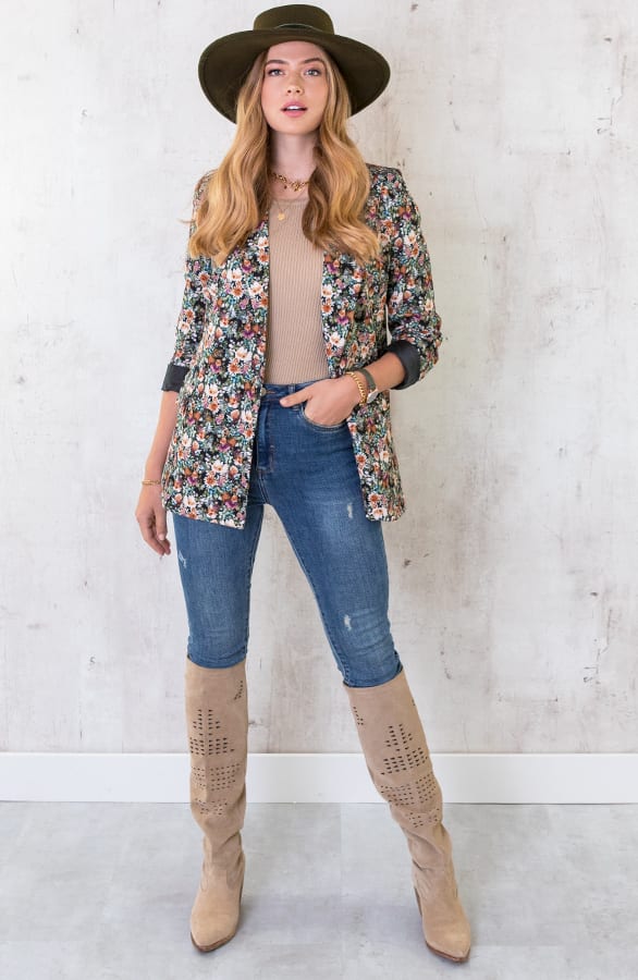 Bloemen Boyfriend Blazer – shoparchief, foto 3