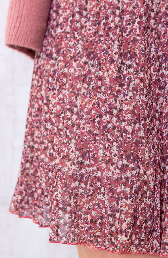 Bloemen Plisse Rok Roze – shoparchief, foto 3