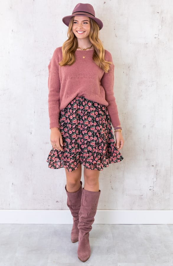 Bloemen Ruches Rok Dames – shoparchief, foto 3