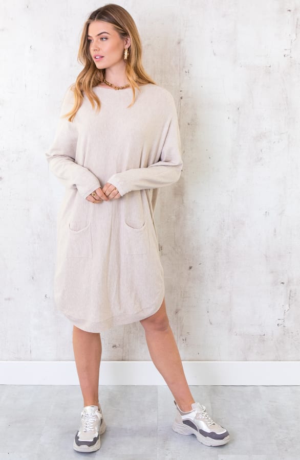 Comfy Trui Lang Beige – shoparchief, foto 4