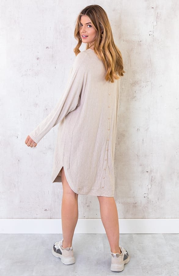 Comfy Trui Lang Beige – shoparchief, foto 5