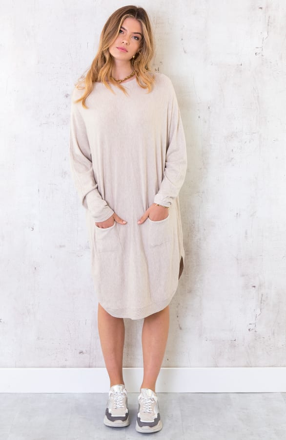 Comfy Trui Lang Beige – shoparchief, foto 3