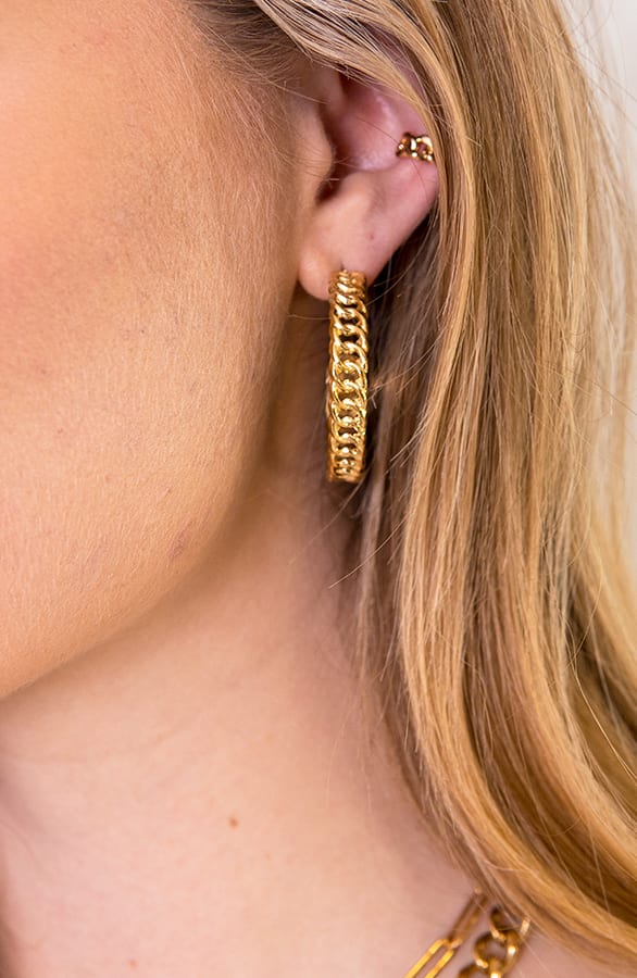 Creool Oorbellen Schakels Goud – shoparchief, foto 2