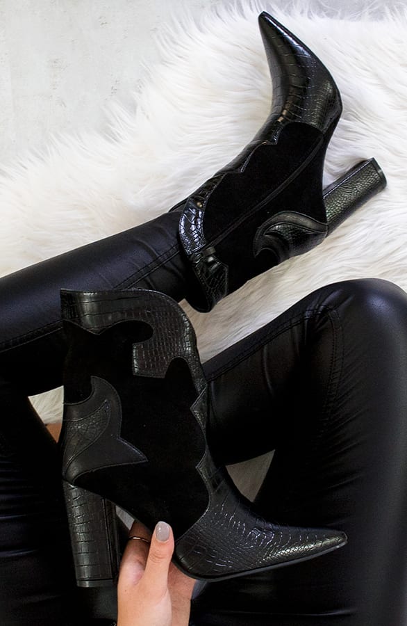 Yves Suede Heels Zwart – shoparchief, foto 1
