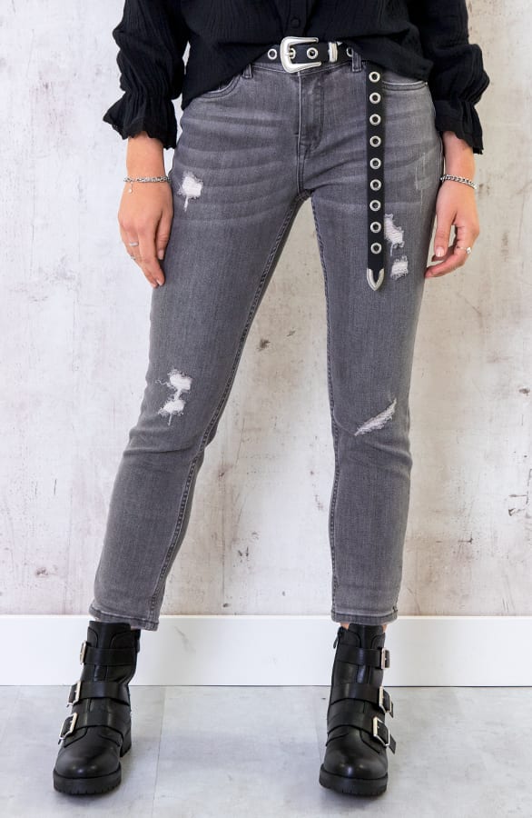 Damaged Mom Fit Jeans Grau, Shoparchiv, Foto 1