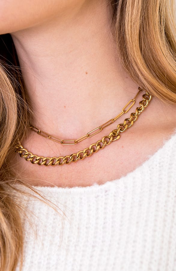 Dames Schakelketting Goud – shoparchief, foto 2