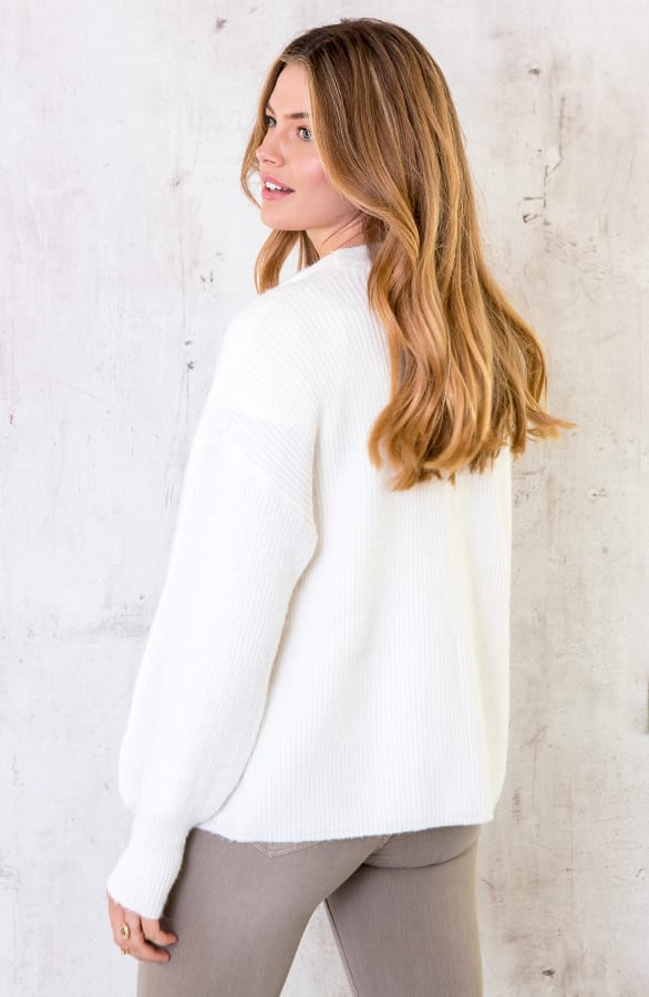 Gebreid Vest Basic Offwhite – shoparchief, foto 3