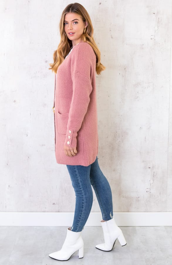 Strick Cardigan Knöpfe Altrosa, Shoparchiv, Foto 5