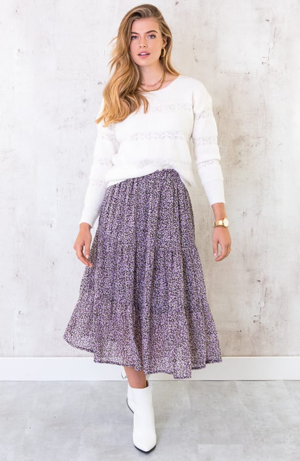 Gebreide Kanten Trui Offwhite – shoparchief, foto 5