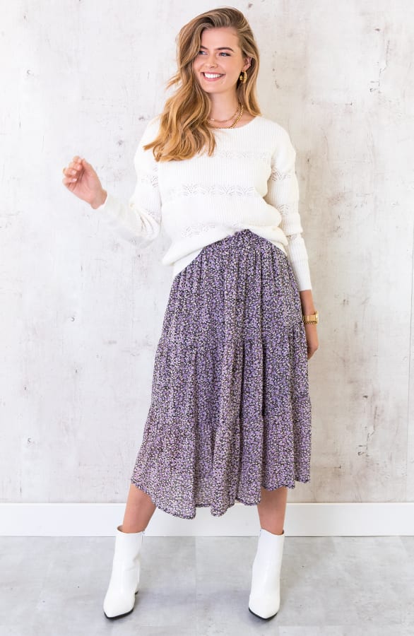 Gebreide Kanten Trui Offwhite – shoparchief, foto 2