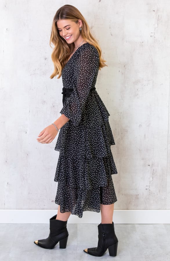 Maxi Laagjes Jurk Cheetah Zwart – shoparchief, foto 3