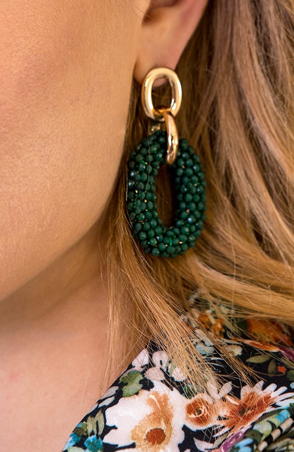 Oval Luxury Oorbellen Smaragdgroen – shoparchief, foto 3