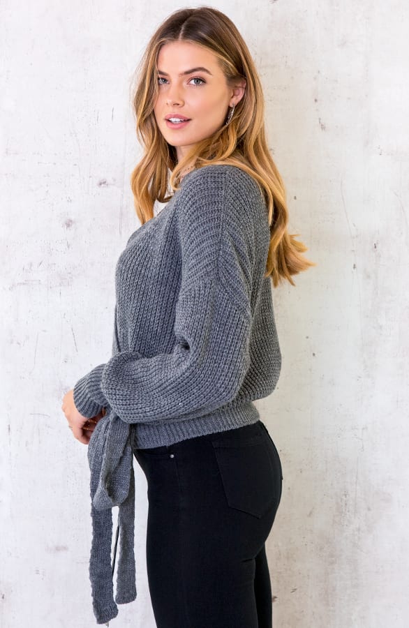 Strik Vest Gebreid Grijs – shoparchief, foto 2