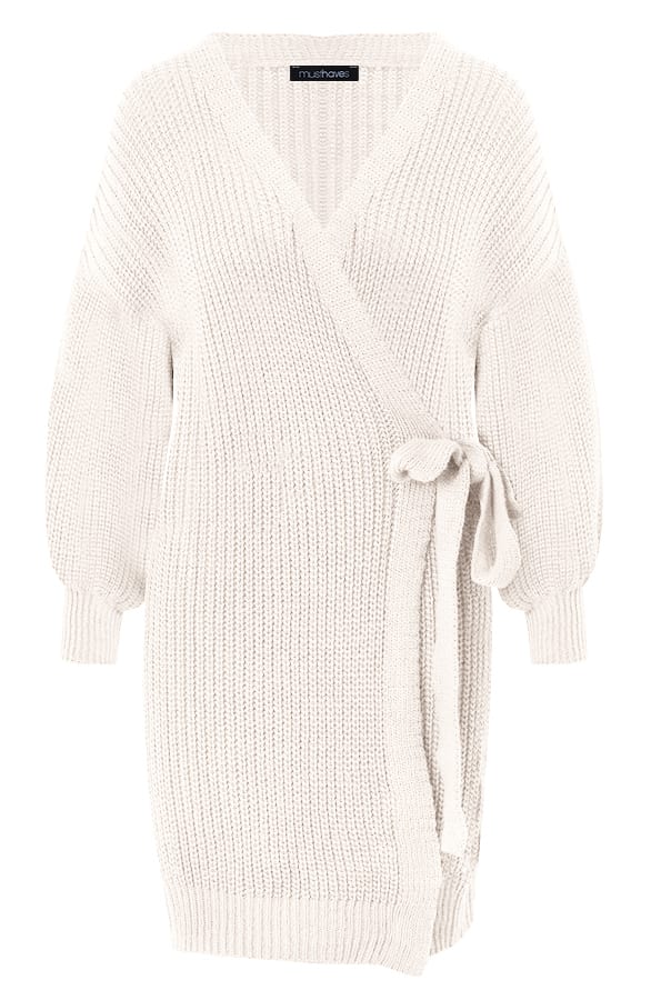 Strik Vest Gebreid Lang Beige – shoparchief, foto 6