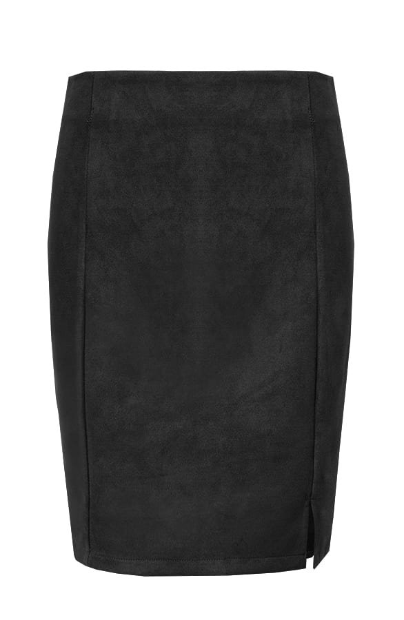 Suede Rok Met Split Zwart – shoparchief, foto 4