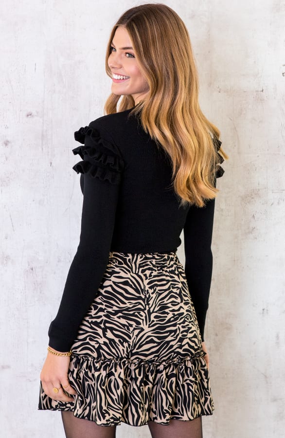 Zebra Rok Zwart Beige – shoparchief, foto 3