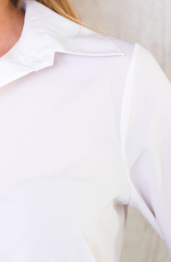 Basic Blouse Dames Wit – shoparchief, foto 5