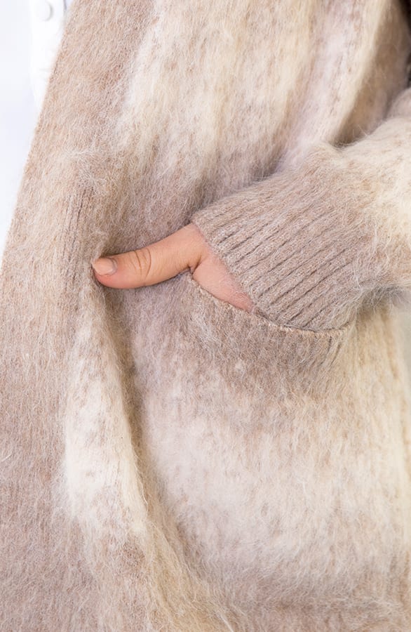 Cashmere Vest Lang Beige – shoparchief, foto 3