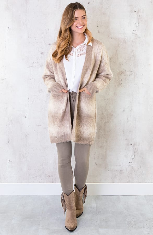 Cashmere Vest Lang Beige – shoparchief, foto 2