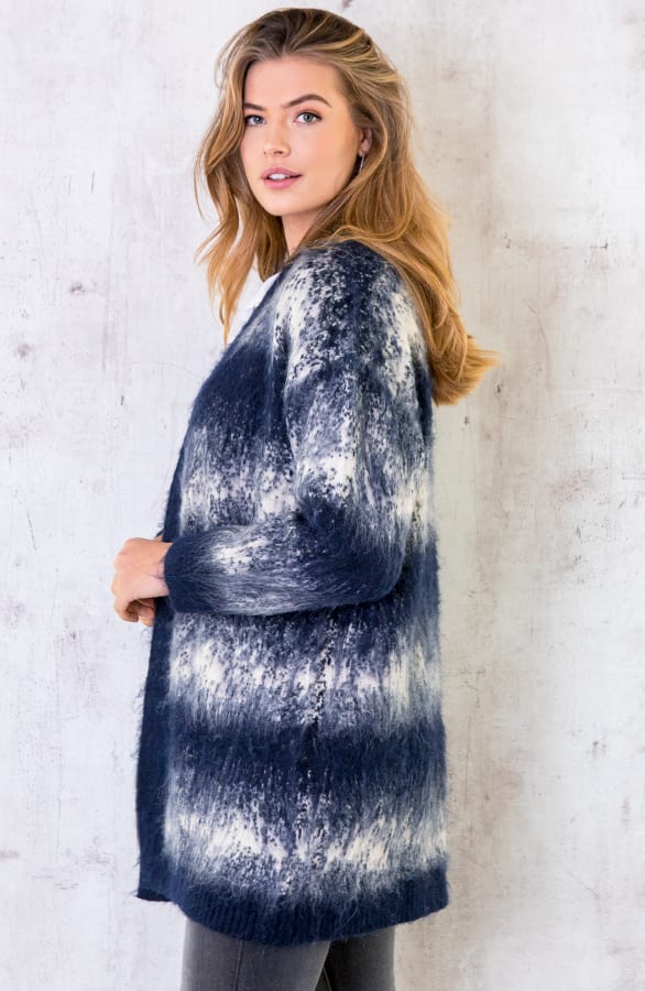 Cashmere Vest Lang Marine – shoparchief, foto 1