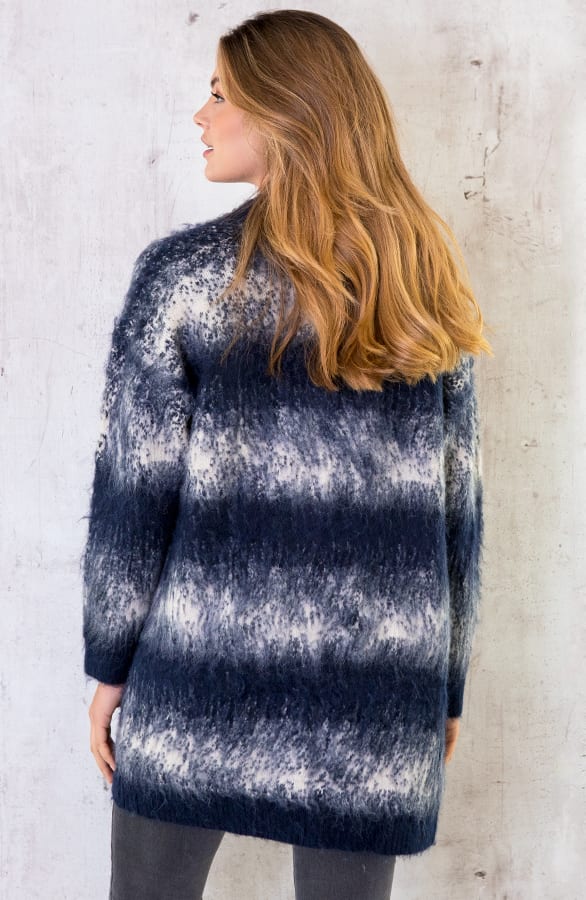 Cashmere Vest Lang Marine – shoparchief, foto 4