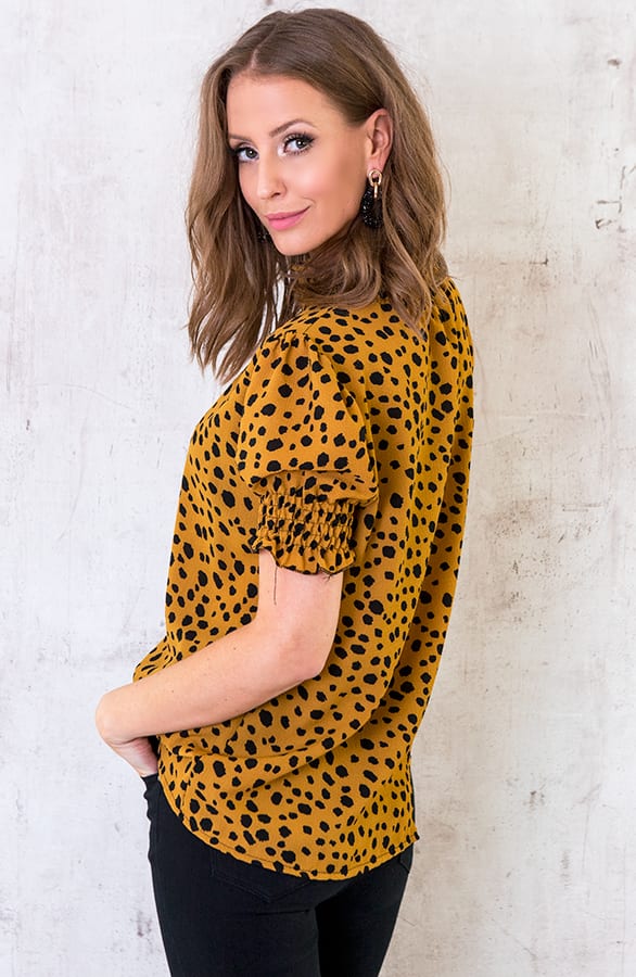 Cheetah Col Top Oker – shoparchief, foto 2