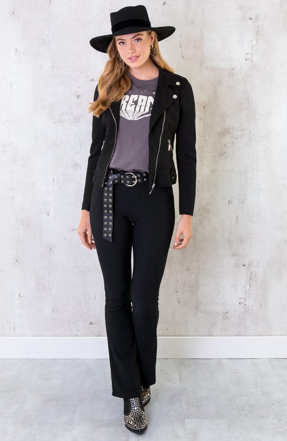 Flared Broek Rib Dames – shoparchief, foto 3