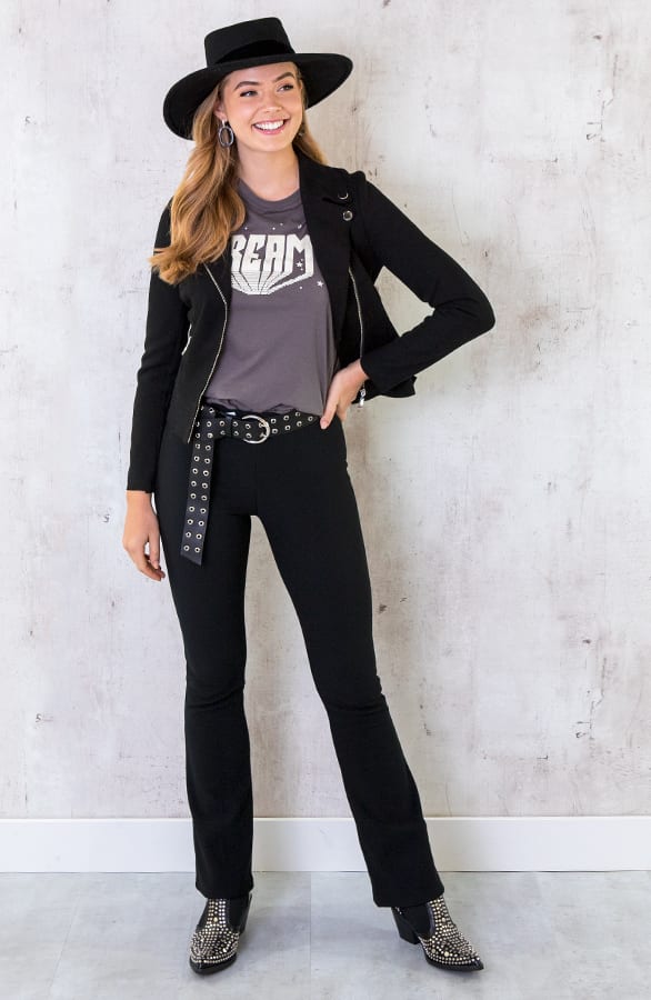 Flared Broek Rib Dames – shoparchief, foto 4