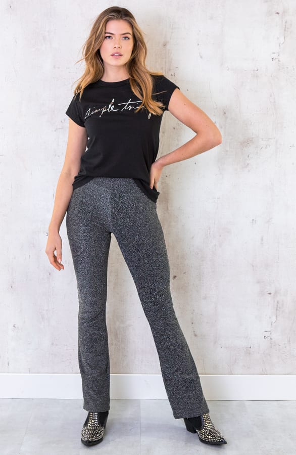 Flared Broek Lurex Zilver – shoparchief, foto 7