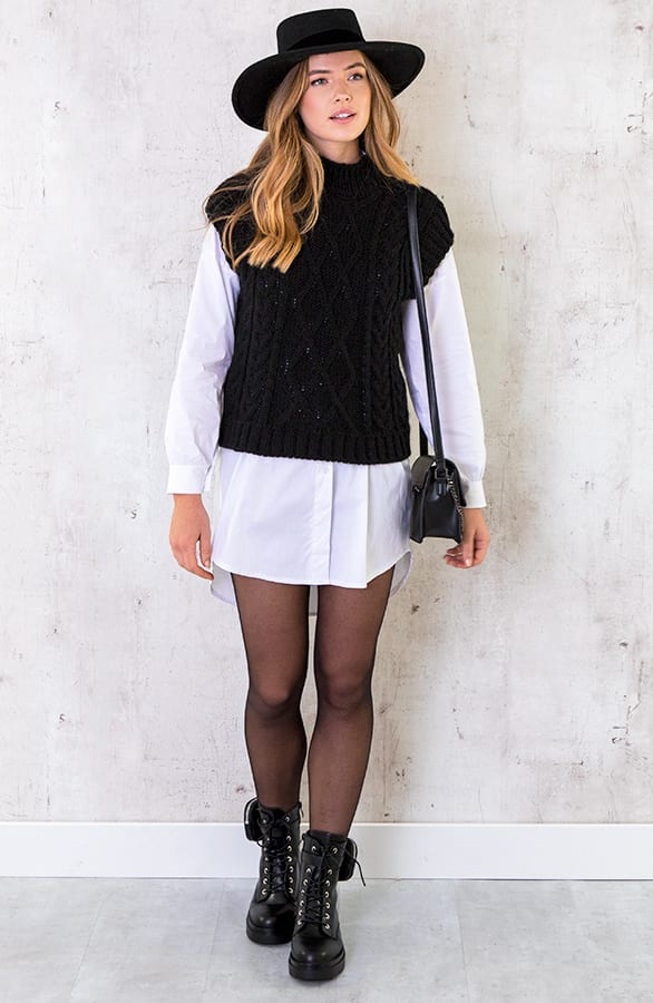 Leren Chain Tas Zwart – shoparchief, foto 2