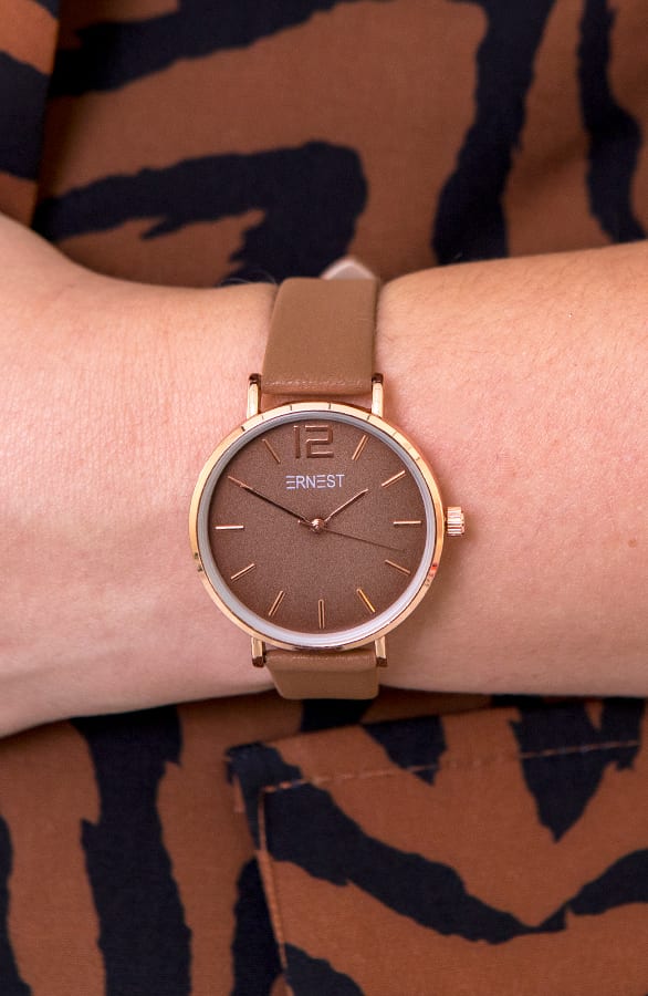 Leren Horloge Dames Cognac – shoparchief, foto 2