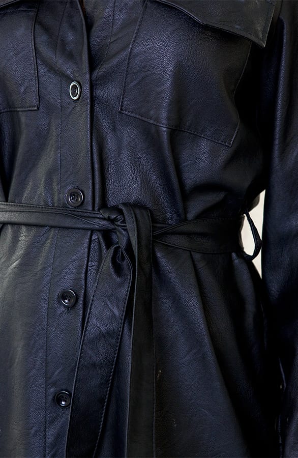Leren Jurk Exclusive Zwart – shoparchief, foto 4