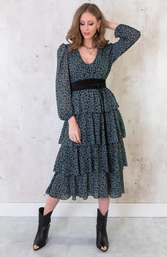 Maxi Laagjes Jurk Cheetah Army – shoparchief, foto 1