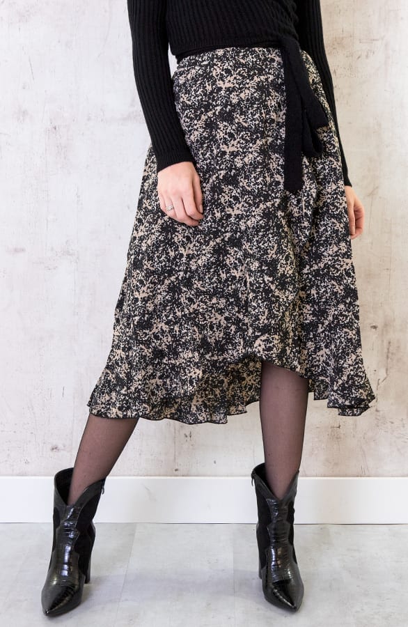 Midi Rok Met Print – shoparchief, foto 1