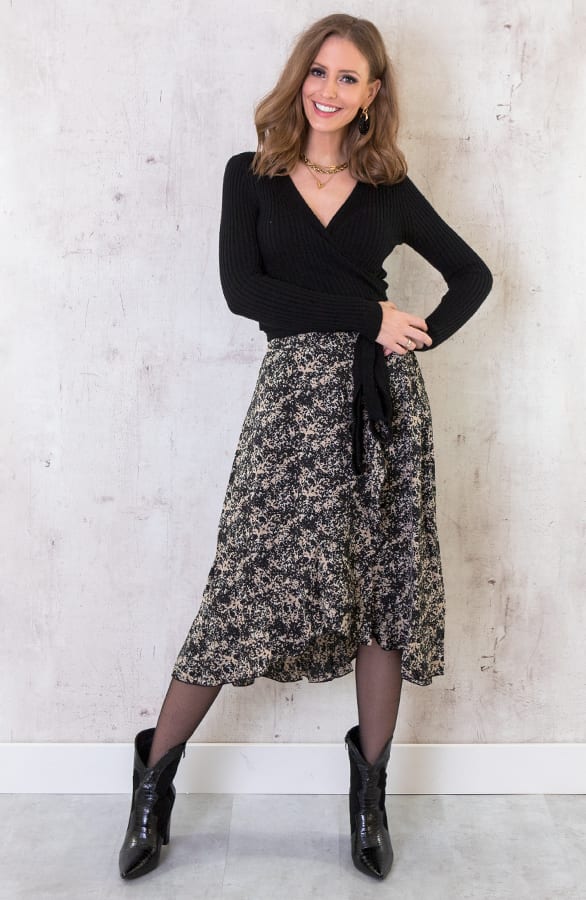 Midi Rok Met Print – shoparchief, foto 2
