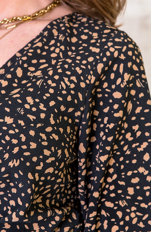 Jurk Cheetah Zwart Camel – shoparchief, foto 4