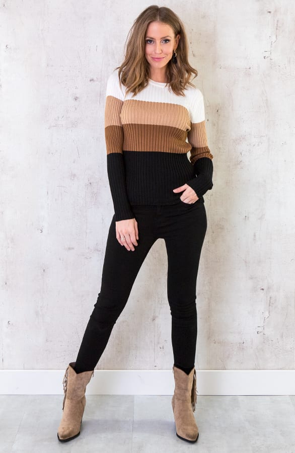 Rib Stretch Top Gestreept – shoparchief, foto 4