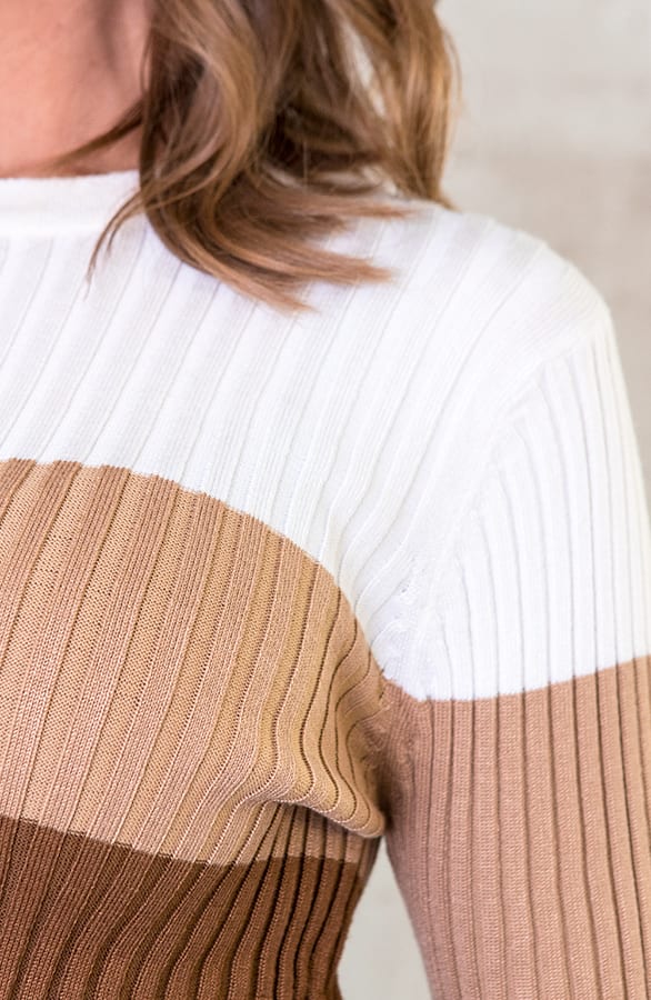 Rib Stretch Top Gestreept – shoparchief, foto 5