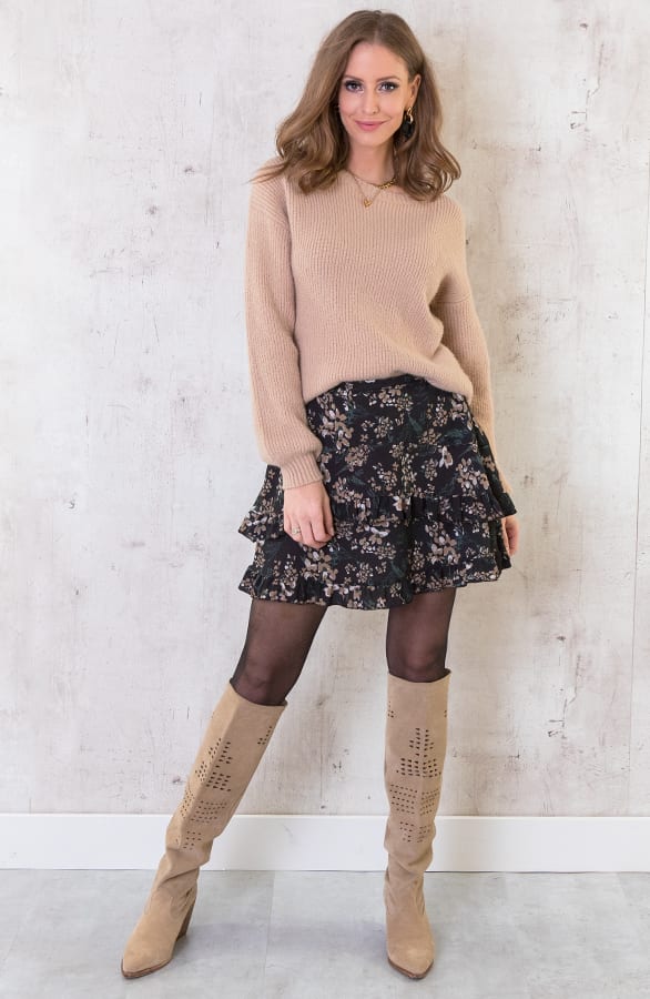 Rok met Ruches en Bloemenprint – shoparchief, foto 5